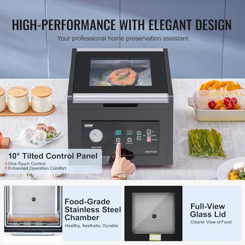 VEVOR Chamber Vacuum Sealer, 380W Pump Power, Sealing Bag Packing Machine - Image 4