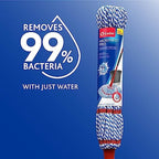 O-Cedar MicroTwist MAX Microfiber Twist Mop with 1 Extra Refill | Features Hands-Free Wringing | Extra Large 18-Inch Mop Head | Safe on All Floor Types,Red - Image 2
