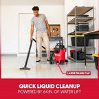 Vacmaster VCM811PF 1101 8-Gal 3.5 Peak HP Wet/Dry Vac Red - Image 6
