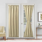 Hiasan French Door Curtains Privacy, Khaki, 24W x 72L, 1 Panel by Hiasan