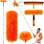 36 Feet High Reach Duster Kit with 2-30 ft Extension Pole for Fans, Orange by Yiyiring