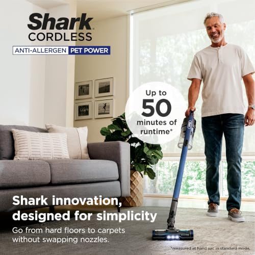 Shark Cordless Vacuum Cleaner - Blue - IZ363HT - Image 2