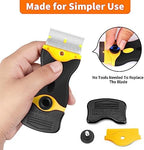 2 Pcs Orange Scraper Tool and 2 Pcs Yellow Scraper Tool with 40 pcs Metal Blades & 40 pcs Plastic Blades - Image 7