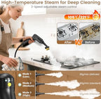 2500W Handheld Steam Cleaner for Home with 16 Accessories - Image 4