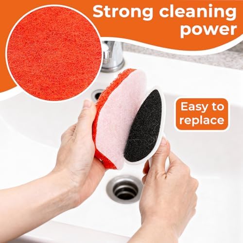 6PCS Shower Scrubber Scouring Pads, Refill Pads for MAVRIZ Tub Scrubber - Image 2
