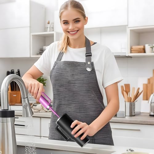 5-in-1 Long Handle Electric Bottle Brush Cleaner and Straw Cleaning Brush with Removable Brush Head, Multi-Function Rechargeable,for Stanley Cups, Baby Bottles, Pacifiers, Coffee Cups, Sports Bottles - Image 5