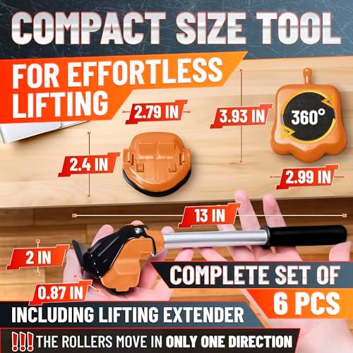 660 lb Furniture Movers with Wheels for Heavy Items (Orange) - Image 4