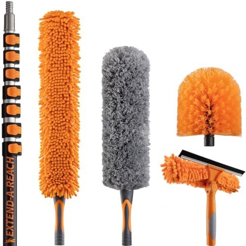 36 Foot High Reach Duster Kit with 5-30 ft Extension Pole for Cleaning by EXTEND-A-REACH
