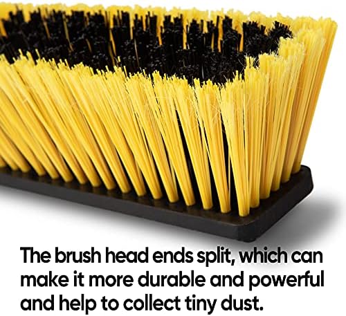 Yocada 24 inch Push Broom Brush 65.3 inch Long Stiff Bristles Heavy-Duty - Image 4