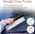 Car Squeegee,12 inch Silicone Automotive Water Wiper for Drying,Flexible Auto T-Bar Water Blade for Car,Windshield,Glass,Window,Bathroom (Black) - Image 5
