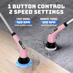 Electric Spin Scrubber - Cordless Bathroom Scrubber with 7 Brush Heads - Image 3