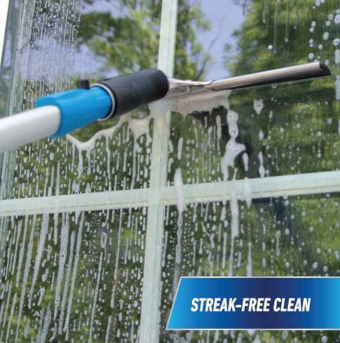 Unger Professional Connect & Clean Performance Squeegee for Glass & Window Care with Replacement Rubber,Heavy Duty Cleaning Supplies with Streak-Free Results,Handheld Cleaner Tool, 12 Inch(Pack of 10) - Image 2