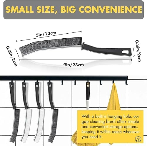 Gap Cleaning Brush Grout Cleaner Brush with Hard Handle Scrub Deep Tile Joints Stiff Angled Bristles for Showers, Bathtubs, Kitchens - Multi-Surface All-Around Household Cleaning Tool - Image 5