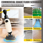 Compact Commercial Floor Scrubber,Multi Functional Floor Buffer Polisher Machine, with Dual Brushes Rotating Head 18 Inch Wide Path 350 RPM Ideal for Supermarkets(White) - Image 7