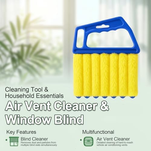 8 Pcs Window Blind Cleaner Duster Tool, 7 Fingers Blinds Cleaning Tool and 4 Pcs Air Vent Cleaner for Wood Venetian Blinds - Image 5