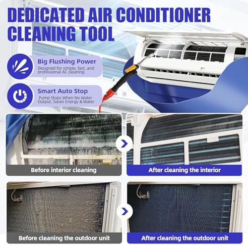 Large Ac Cleaning Bag with Wall Protection Cloth, 13Pcs Minisplit Cleaning Kit, Split Ac Cleaning Kit with Strong Washing Tool for Fast and Efficient Cleaning - Image 4