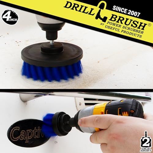 Blue Medium Stiffness 5in Scrub Brush - Aquarium Cleaner - Marine Vessels - Image 2