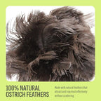 Retractable Feather Duster 8-14 in Adjustable - Natural Ostrich Feather Duster for Cleaning Ceiling Fans, Blinds, Plantation Shutters, Walls & Furniture - Quality Checked in USA - 1 Pack - Image 4