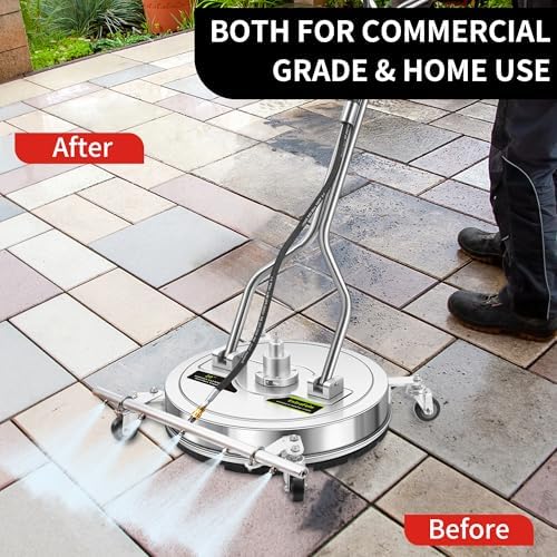20" Pressure Washer Surface Cleaner Plus with 5 Nozzles Water Broom - Image 6
