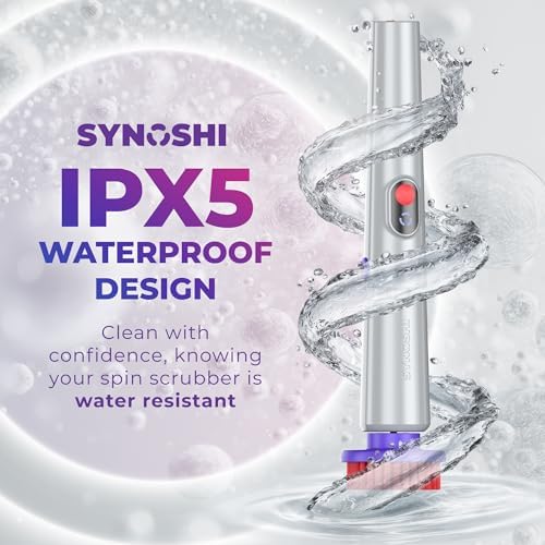 SYNOSHI PRO Electric Spin Scrubber Cordless Cleaning Bathroom Scrubber - Image 6