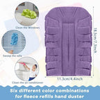 20 Pcs Reusable Duster Refills Washable Pads, Rainbow Colors - Image 2