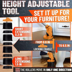 660 lb Furniture Movers with Wheels for Heavy Items (Orange) - Image 5