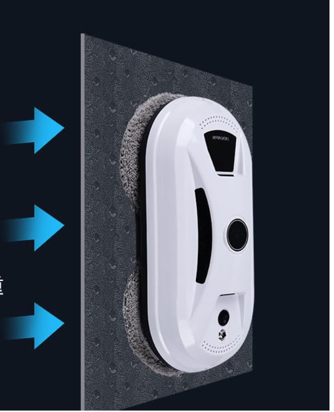 Window Cleaning Robot, Dual Spray Magnetic Glass Cleaner, Remote Control, White, 29x14x10 cm, Electric Powered, with Microfiber Pads - Image 4
