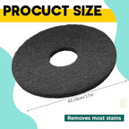 Teenyyou 2 Pcs 17" Black Floor Buffer Pads for Machine - Image 2