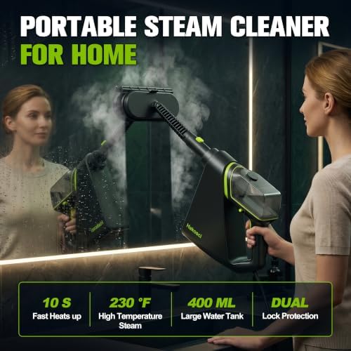 Handheld Steam Cleaner for Home, 10s Fast Heat Up, 1500W Portable Steam Cleaning with Dual Safety Lock.400ml Large Water Tank for Bathroom, Toilet, Kitchen, Grout, Window, Car - Image 4