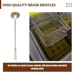 3 Pcs Fryer Cleaning Tools Including L Shaped Brass Bristles Fryer Deep Cleaning Brush, Fryer Deep Cleanout Rod, Long Handle Fryer Basket Brush for Restaurant Air Fryer Cleaning - Image 5