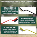 14 Pcs Crevice Cleaning Brush Set – Hard Bristle Cleaning Tools for Grout, Tile Floors, Gaps & Narrow Spaces – Multi-Purpose Grout Scrub Brush for Cleaning Bathroom, Shower, Window Tracks, Kitchen - Image 4