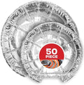 Round Electric Stove Burner Covers (50 Pack) 6 Inch and 8 Inch Disposable Stove Top Aluminum Foil Bib Liners, to Keep Kitchen Range Clean from Oil and Food Drips, Stock Your Home by StockYourHome