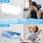 8 Pcs Fluorescent Light Covers with 80 Magnets Decorative for Classroom Ceiling Light 4 x 2 Feet Magnetic Light Covers Filter Easy Install for Office Hospitals & Home Drop Ceiling Supplies (Rainbow) - Image 3