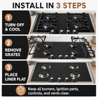 Stove Top Protector for Whirlpool Gas Range Stove, Custom Fit Ultra Thin Reusable Burner Splatter Spill Guard Protective Cover Liner - WFG320M0BB - Image 6