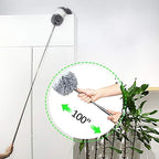 BOOMJOY Microfiber Feather Duster with Extendable Pole and Bendable Head, 100" Telescoping Duster for Cleaning Ceiling, Fan, Furniture - Image 2