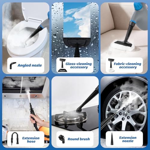 KIATO Handheld Steam Cleaner Pressurized for Home Cleaning, Grey, SC23 - Image 5