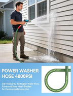 200FT Pressure Washer Hose 3/8'' Non Marking No Kink Commercial Hose - Image 3