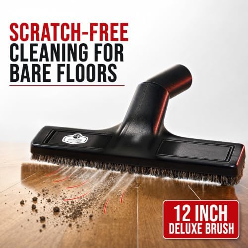 MP Maresh Products Floor Brush Attachments - Black, 12 inch with Wheels - Image 2