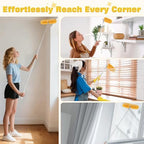 6 ft Extendable Duster Handle with 20 Pcs, 360° Heavy Duty Duster Refills Kit for Swiffer, 4X Electrostatic Microfiber for Cleaning Home, Effortlessly Reach Ceilings, Fans & Hard-to-Reach Areas - Image 7