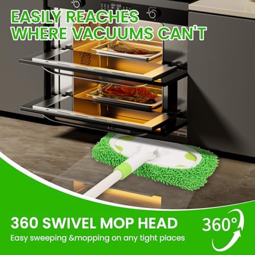 Sweeper Mop System with 3 Reusable Microfiber Mop Pads - Image 5