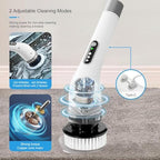 Electric Spin Scrubber,Electric Cleaning Brush for Bathroom,Kitchen and Shower,Adjustable Handle with 7 Replaceable Heads - Image 4