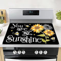 Sunflowers Stove Top Covers for Electric Stove, You Are My Sunshine Stove Cover Non-Stick Kitchen Pad for Mother Day Gift for Wife Mom, Gas stovetop cover Cooktop Mat Keep Stove Clean Black by Seimip