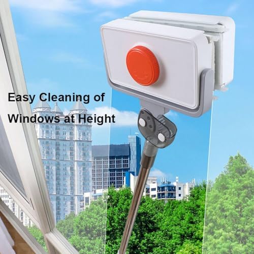 Window Cleaner Extended Pole Magnetic Double Sided Glass Wipe Professional with Telescopic Pole Home Window Cleaning Brush Window Cleaning Tools Outdoor Cleaning - Image 4