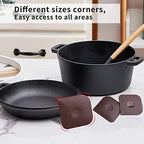 Herda Plastic Pan Pot Dish Food Scraper Tool Set, Nylon Scraper Tool Kitchen, Cast Iron Skillet Cleaner Pan Pot Scrubber, Kitchen Plastic Scrapper Pizza Stone Cleaner Non-Scratch (Brown) - Image 5