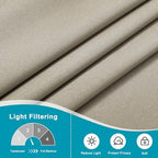 Hiasan French Door Curtains Privacy, Taupe, 24W x 72L, 1 Panel - Image 5
