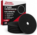 Black Floor Maintenance Pads, Heavy-Duty Stripping & Scrubbing, 17", 5 Pack by VirginiaAbrasives