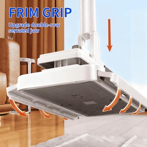 Press Grip Mini Clip Mop with 39' Handle, Small Kitchen Mop - Image 2