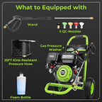 4200 PSI Gas Pressure Washer, 4.0 Max GPM 212CC 7HP Commercial Gas Power Washer, Spray Gun and Wand, 5 Nozzle Set, for Cars/Fences/Driveways/Homes/Patios/Furniture - Image 6
