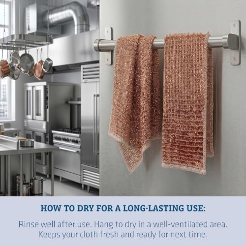 Redecker Copper Cleaning Cloth, XL Size – Large Non-Scratch Scrubber for Pots, Pans, Grill & Kitchen Surfaces – Reusable Copper Cloth for Heavy Cleaning, Made in Netherlands - Image 7