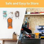 8 Pack Razor Blade Scraper, Retractable Razor Blade Scraper Tool with 120Pcs Blades and 3 Types of Cleaning Brushes, Multi-Purpose Cleaning Plastic Scrapers for Cooktop Glass Oven Stove - Image 6